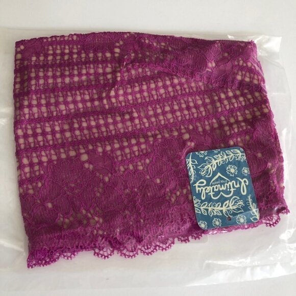 Free People Womens Camila Strapless Lace Contrast Bandeau Small - Picture 5 of 5